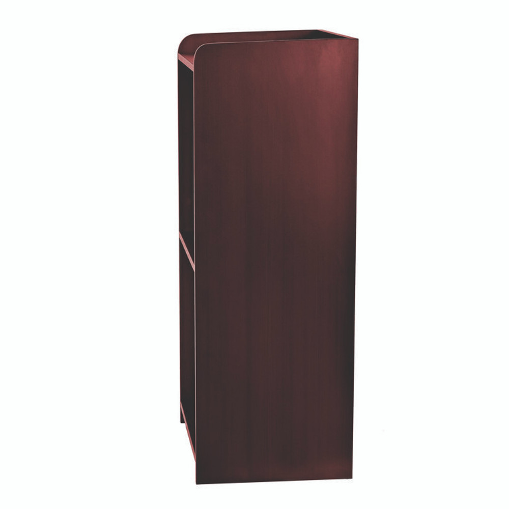ADIROFFICE I66107MA Wood Mobile Presentation Lectern Speaker Stand with Shelves, 22.44 x 16.53 x 45.98, Mahogany