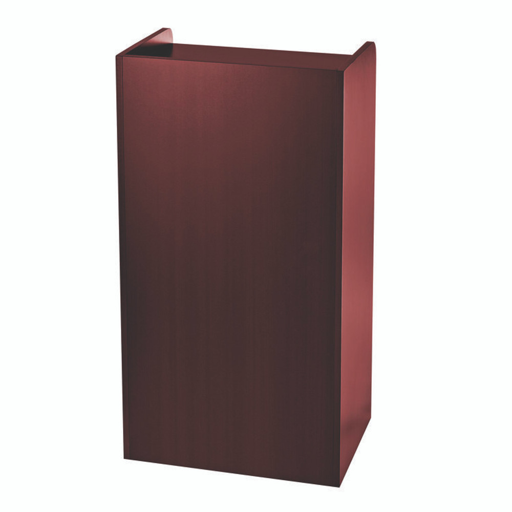 ADIROFFICE I66107MA Wood Mobile Presentation Lectern Speaker Stand with Shelves, 22.44 x 16.53 x 45.98, Mahogany