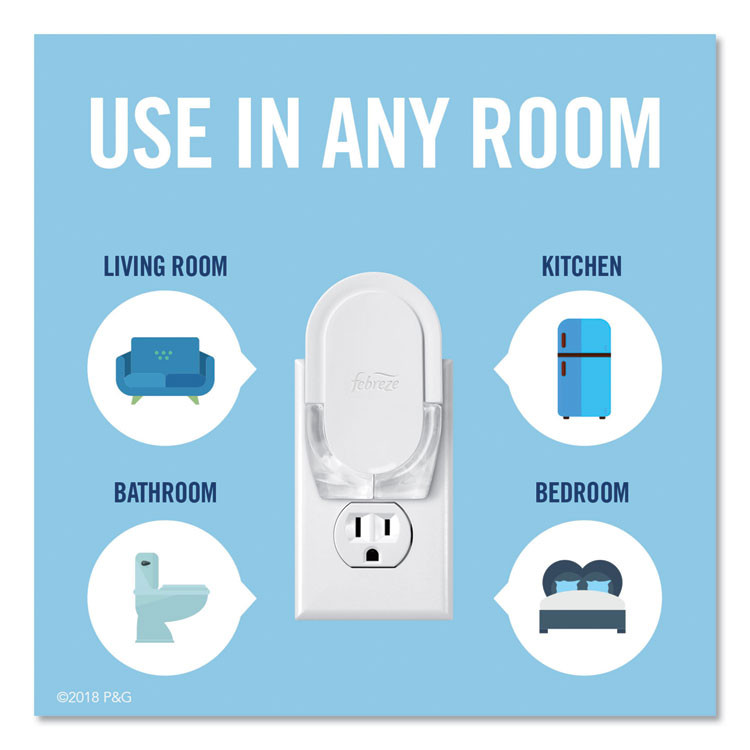 PROCTER & GAMBLE Febreze® 74903EA PLUG Air Freshener Refills, Gain Original, 0.87 oz