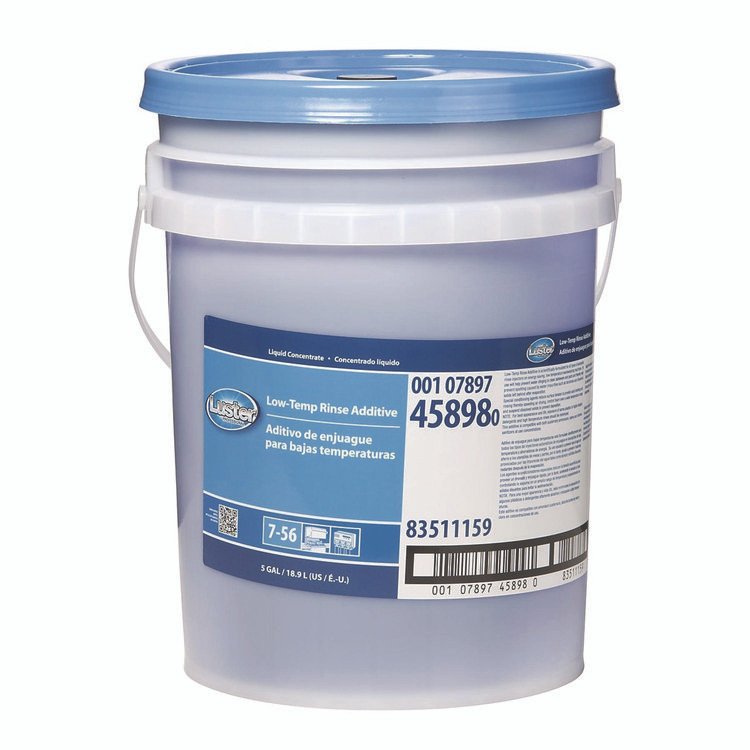 LUSTER PROFESSIONAL 45898 Low-Temp Rinse Additive, 5 gal Pail