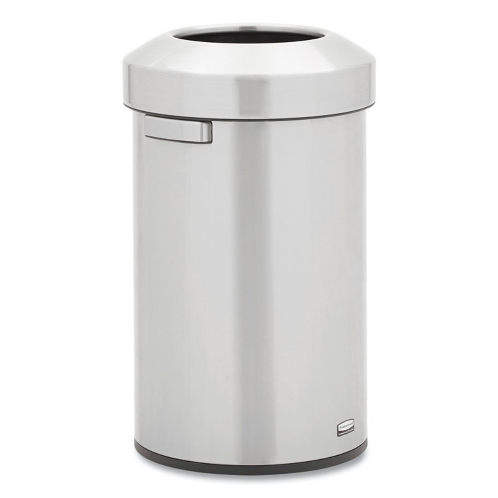 RUBBERMAID COMMERCIAL PROD. 2147583 Refine Series Waste Receptacle, 16 gal, Plastic/Stainless Steel