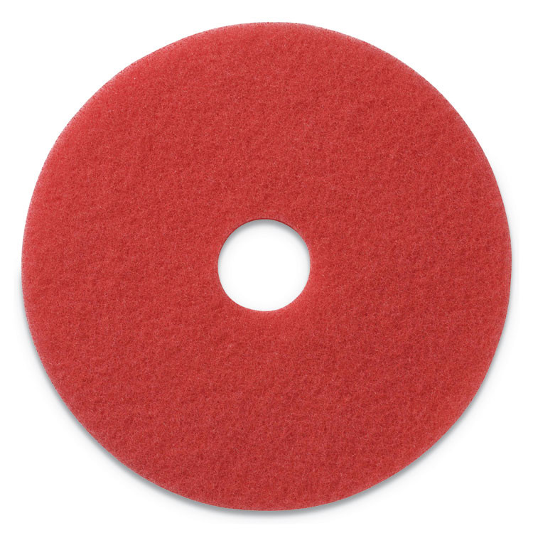 AMERICO MANUFACTURING CO 404413 Buffing Pad, 13" Diameter, Red, 5/Carton