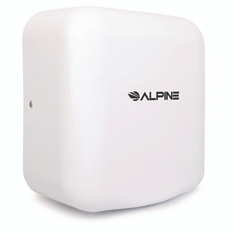 ALPINE INDUSTRIES ALP40010WHI Hemlock Commercial Automatic 120V Hand Dryer, 6.68 x 11.41 x 12.31, White