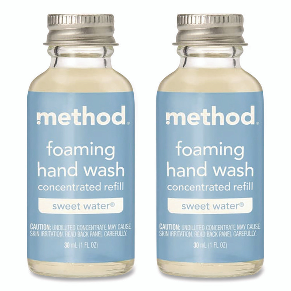 METHOD PRODUCTS INC. 356011 Refill + Reuse Foaming Hand Soap Refill, Sweetwater, 1 oz Refill Bottle, 2/Pack