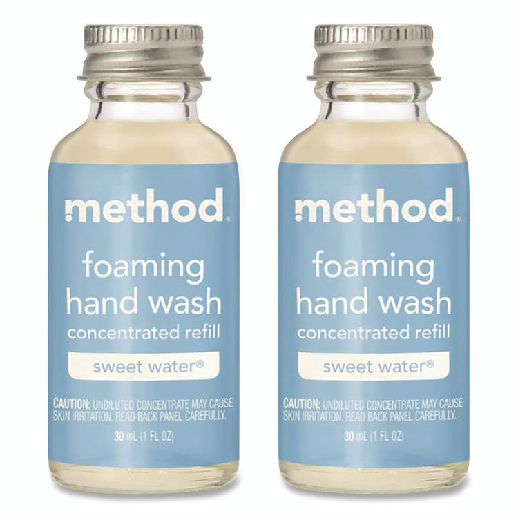 METHOD PRODUCTS INC. 356011 Refill + Reuse Foaming Hand Soap Refill, Sweet Water Scent, 1 oz Refill Bottle, 2/Pack