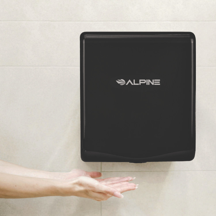 ALPINE INDUSTRIES ALP40510BLA Willow Commercial 120V Automatic Hand Dryer, 3.93 x 11.25 x 12.63, Black