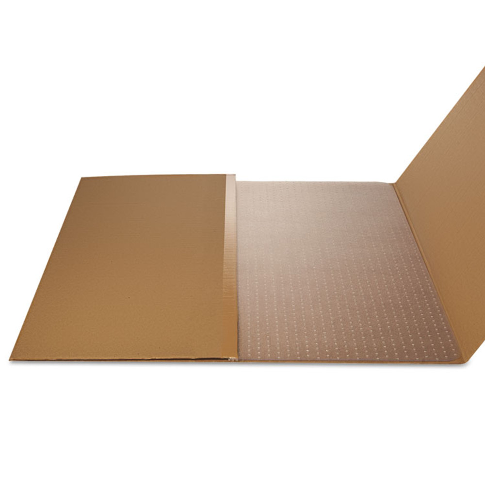 DEFLECTO CORPORATION CM13443F DuraMat Moderate Use Chair Mat for Low Pile Carpeted Floors, Rectangular, Beveled Edges, 46" x 60", Clear, Ships Flat