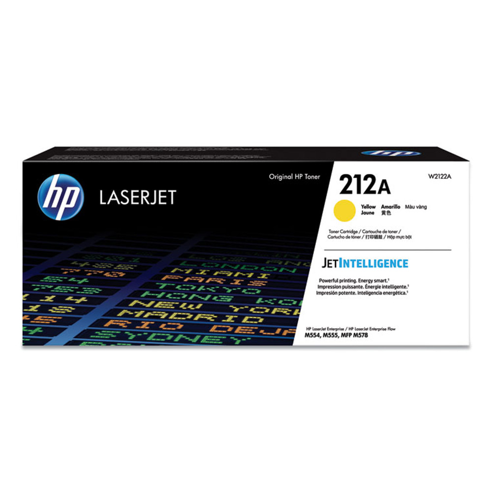 HEWLETT PACKARD SUPPLIES HP W2122A HP 212A, (W2122A) Yellow Original LaserJet Toner Cartridge