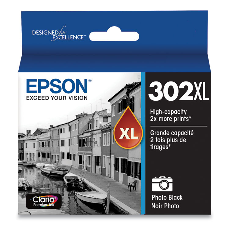 EPSON AMERICA, INC. T302XL120S T302XL120-S (T302XL) Claria High-Yield Ink, Photo Black