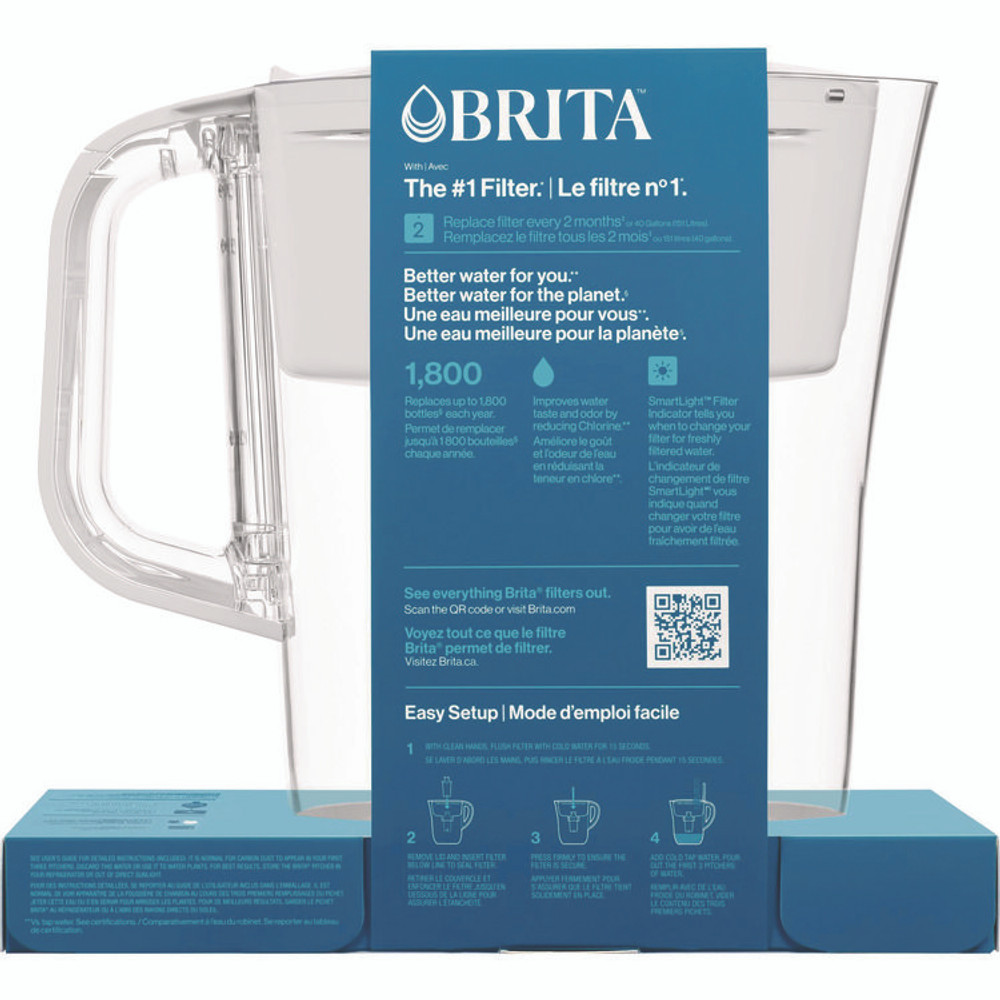 CLOROX SALES CO. Brita® 36089EA Classic Water Filter Pitcher, 40 oz, 5 Cups, Clear