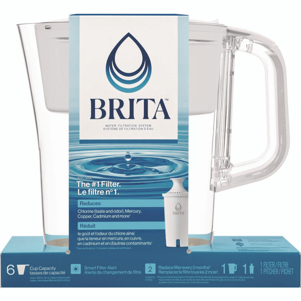 CLOROX SALES CO. Brita® 36089EA Classic Water Filter Pitcher, 40 oz, 5 Cups, Clear