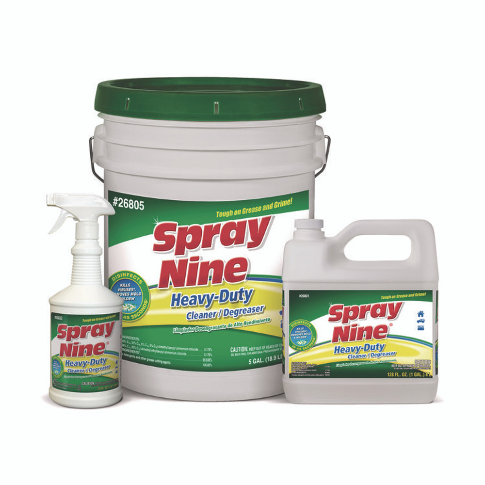 ITW PRO BRANDS Spray Nine® 268014CT Heavy Duty Cleaner/Degreaser/Disinfectant, Citrus Scent, 1 Gallon Bottle, 4/Carton