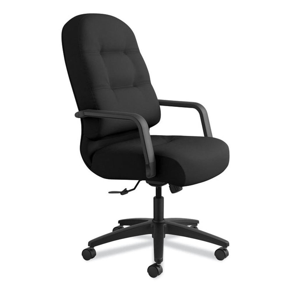 HON COMPANY 2091CU10T Pillow-Soft 2090 Series Executive High-Back Swivel/Tilt Chair, Supports Up to 300 lb, 17" to 21" Seat Height, Black