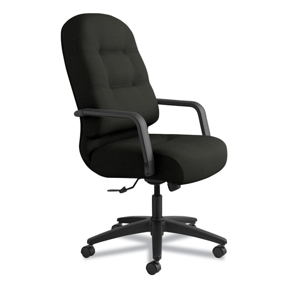 HON COMPANY 2091SR11T Pillow-Soft 2090 Series Executive High-Back Swivel/Tilt Chair, Supports Up to 300 lb, 16.75" to 21.25" Seat Height, Black