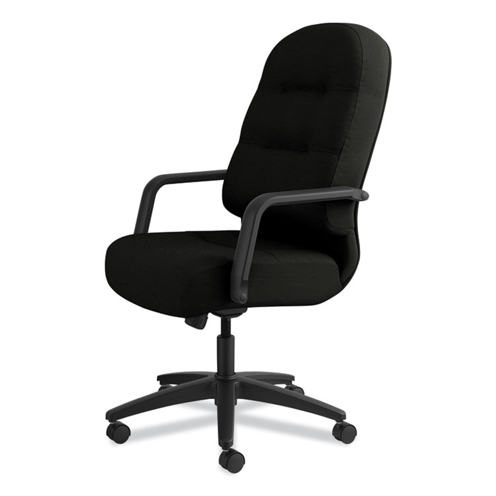 HON COMPANY 2091SR11T Pillow-Soft 2090 Series Executive High-Back Swivel/Tilt Chair, Supports Up to 300 lb, 16.75" to 21.25" Seat Height, Black