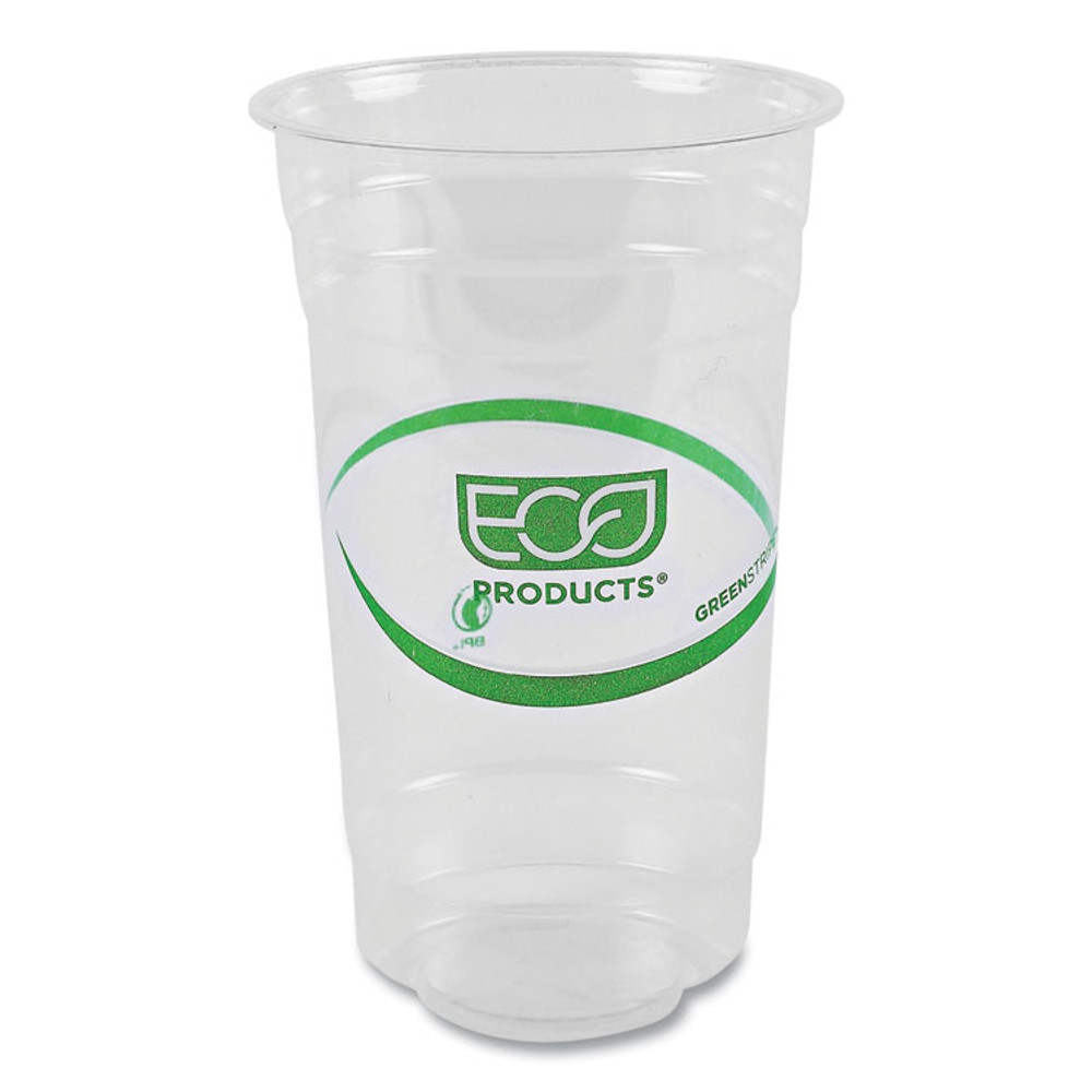 ECO-PRODUCTS,INC. EP-CC24-GS GreenStripe Renewable and Compostable PLA Cold Cups, 24 oz, 50/Pack, 20 Packs/Carton