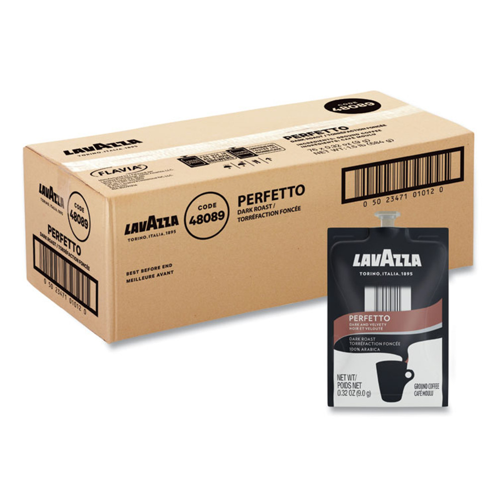 LAVAZZA FLAVIA® 48089 Perfetto Coffee Freshpack, Perfetto, 0.32 oz Pouch, 76/Carton