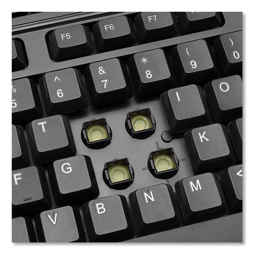 ADESSO INC WKB1320CB WKB-1320CB Antimicrobial Wireless Desktop Keyboard and Mouse, 2.4 GHz Frequency/30 ft Wireless Range, Black