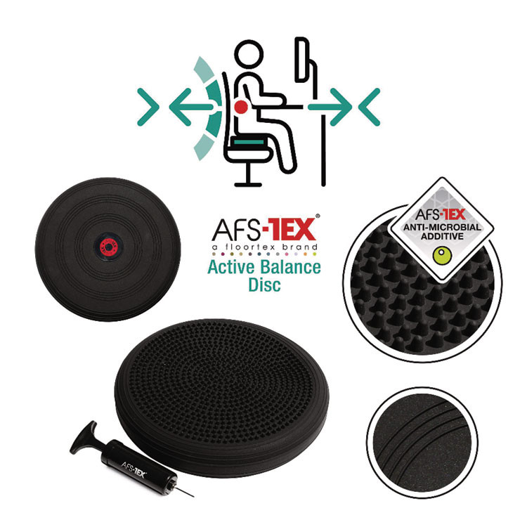 FLOORTEX FCBD1313RBK ATS-TEX Active Balance Disc, 3 x 13 dia, Midnight Black