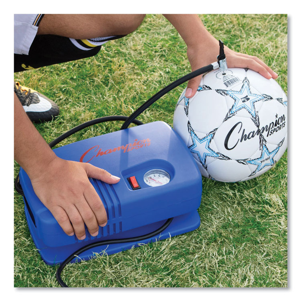 CHAMPION SPORT Sports EP1500 Electric Inflating Pump with Gauge, Hose and Needle, 0.25 hp Compressor, 50 psi, 8 ft Cord