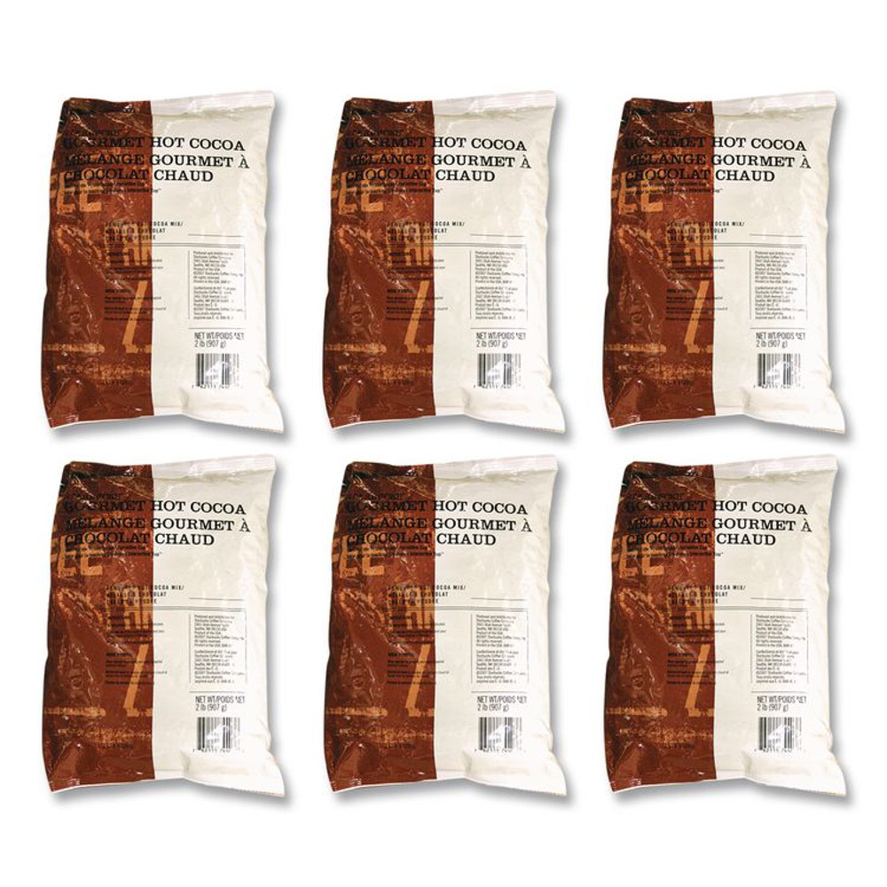 STARBUCKS COFFEE COMPANY 512808 Gourmet Hot Cocoa, 2 lb Bag, 6/Carton