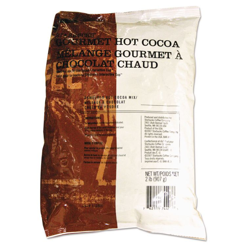 STARBUCKS COFFEE COMPANY 512808 Gourmet Hot Cocoa, 2 lb Bag, 6/Carton