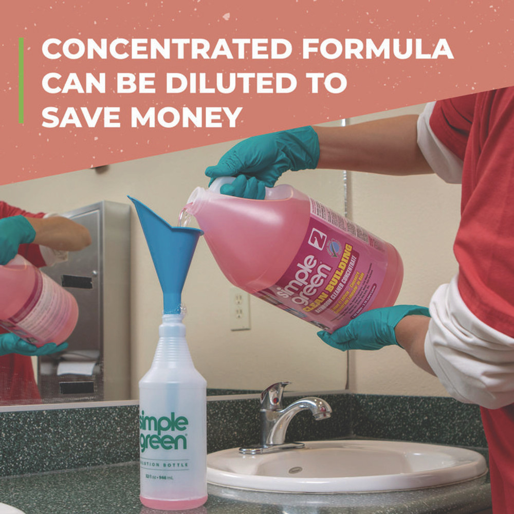 SUNSHINE MAKERS, INC. Simple Green® 11101 Clean Building Bathroom Cleaner Concentrate, Unscented, 1gal Bottle