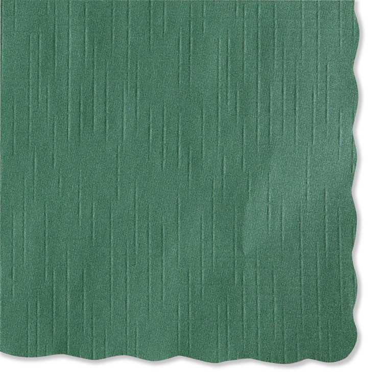 HOFFMASTER 310528 Placemats, Smooth Surface, Scalloped Edges, 13.5" x 9.5", Hunter Green, 1,000/Carton