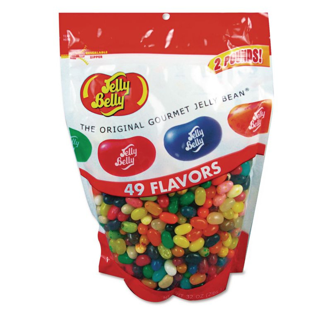 JELLY BELLY CANDY COMPANY 98475 Candy, 49 Assorted Flavors, 2 lb Bag