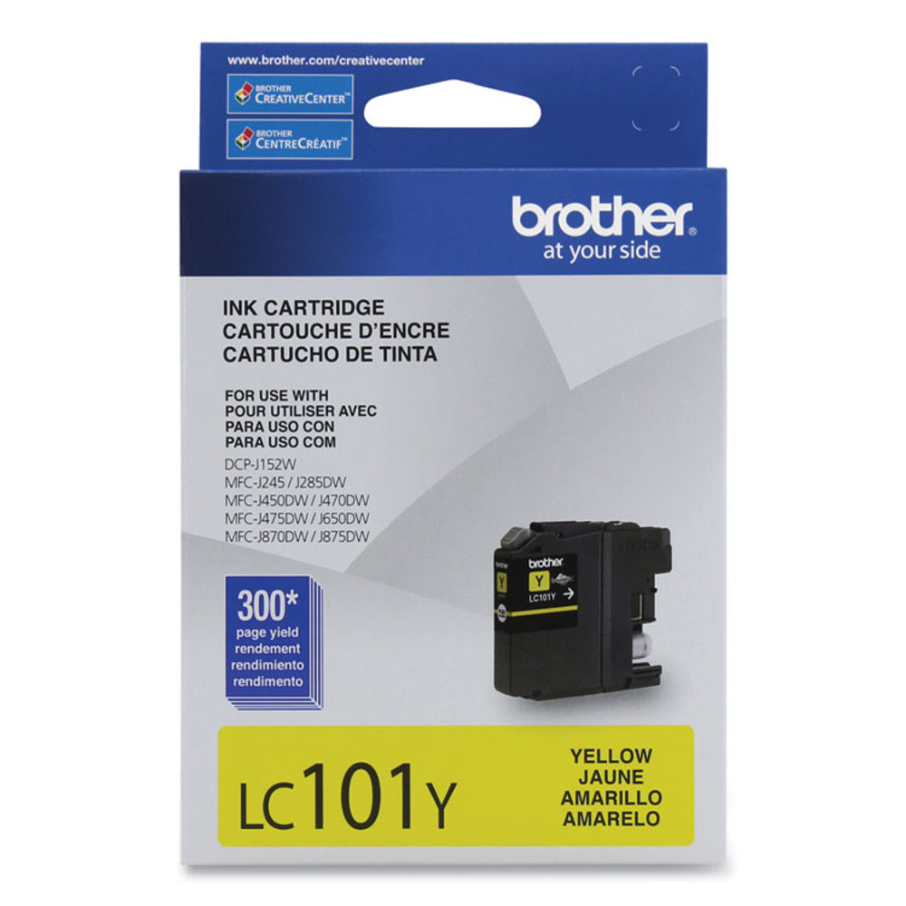 BROTHER INTL. CORP. LC101Y LC101Y Innobella Ink, 300 Page-Yield, Yellow