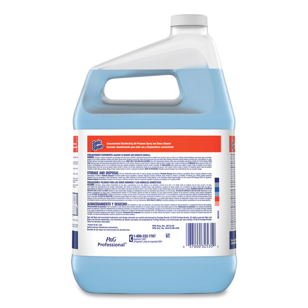 PROCTER & GAMBLE Spic and Span® 32538 Disinfecting All-Purpose Spray and Glass Cleaner, Concentrated, 1 gal, 2/Carton