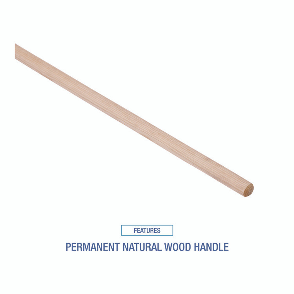 BOARDWALK 120C Handle/Deck Mops, #20 White Cotton Head, 54" Natural Wood Handle