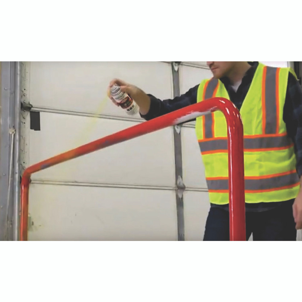 RUST-OLEUM CORPORATION 1660830 Industrial Choice 1600 System Multi-Purpose Enamel Spray Paint, Flat Safety Red, 12 oz Aerosol Can, 6/Carton