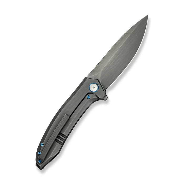 We Knife WE23070-3 WEKNIFE Acuminal Flipper Knife Gray Hand Rubbed Titanium Handle (3.98"" Gray Hand Rubbed Vanax Blade) WE23070-3