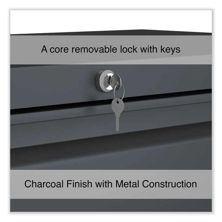 ALERA HLF4254CC Lateral File, 4 Legal/Letter/A4/A5-Size File Drawers, Charcoal, 42" x 18.63" x 52.5"