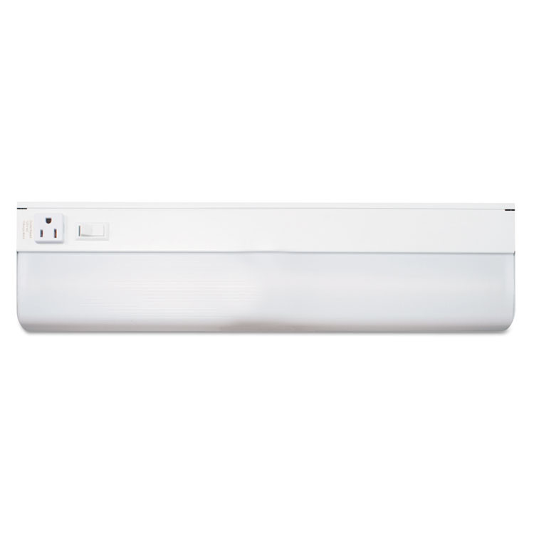 LEDU CORP. L9011 Low-Profile Under-Cabinet LED-Tube Light Fixture with (1) 9 W LED Tube, Steel Housing, 18.25" x 4" x 1.75", White