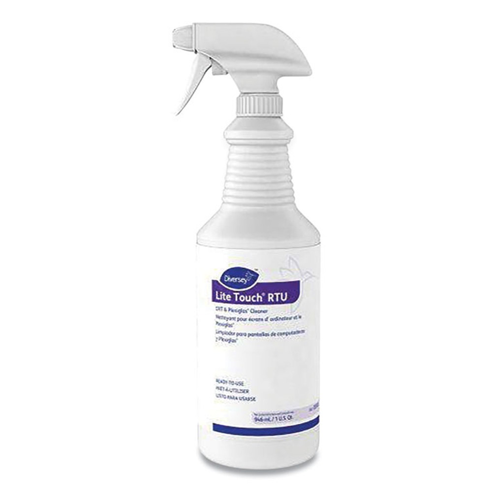 DIVERSEY 03970 Lite Touch CRT and Plexiglas Cleaner, 32 oz Spray Bottle, 12/Carton