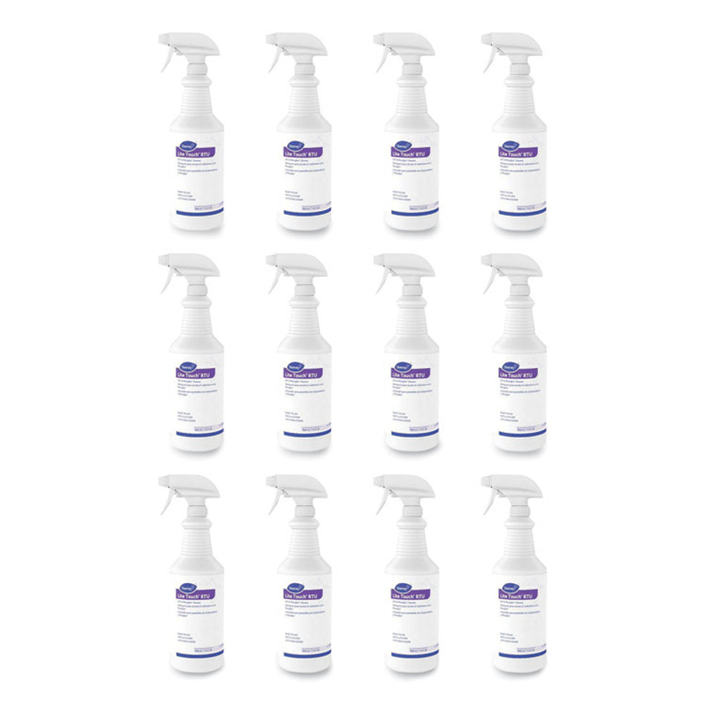 DIVERSEY 03970 Lite Touch CRT and Plexiglas Cleaner, 32 oz Spray Bottle, 12/Carton