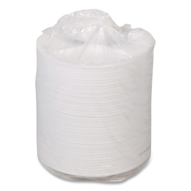 PACTIV EVERGREEN CORPORATION 0TH10011 Placesetter Satin Non-Laminated Foam Dinnerware, 3-Compartment Plate, 9" dia, White, 500/Carton