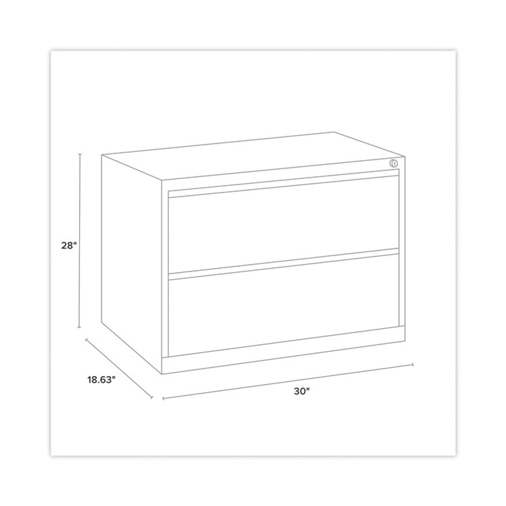 HIRSH INDUSTRIES SPACE SOLUTIONS 14970 Lateral File Cabinet, 2 Letter/Legal/A4-Size File Drawers, Putty, 30 x 18.62 x 28