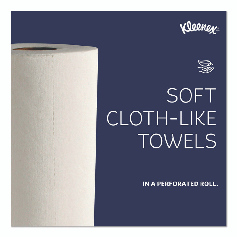 KIMBERLY-CLARK PROFESSIONAL Kleenex® 13964 Premiere Kitchen Roll Towels, 1-Ply, 11 x 10.4, White, 70/Roll, 24 Rolls/Carton