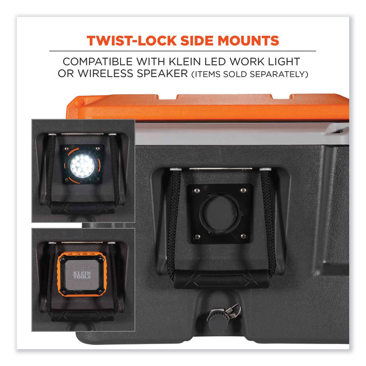 TENACIOUS HOLDINGS, INC. ergodyne® 13171 Chill-Its 5171 48-Quart Industrial Hard Sided Cooler, Orange/Gray