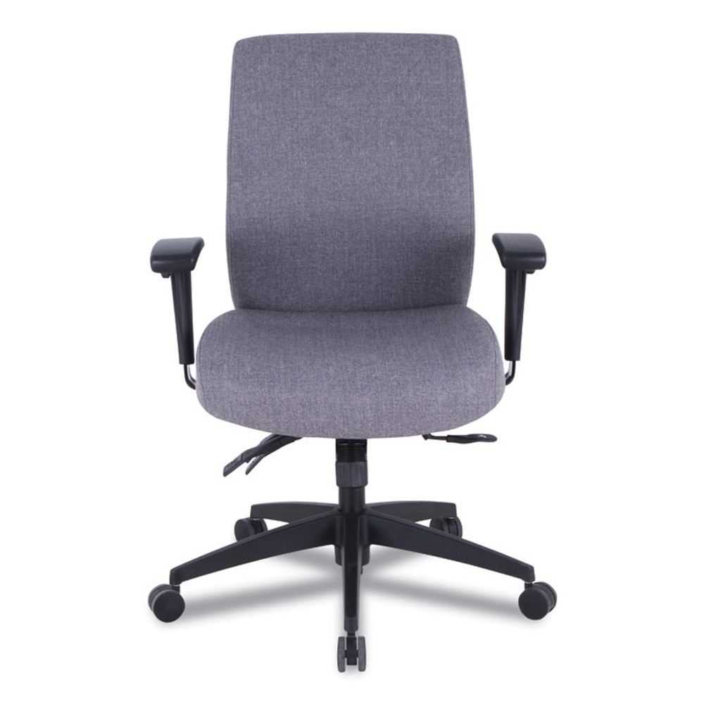 ALERA HPT4241 Alera Wrigley Series 24/7 High Performance Mid-Back Multifunction Task Chair, Supports Up to 275 lb, Gray, Black Base