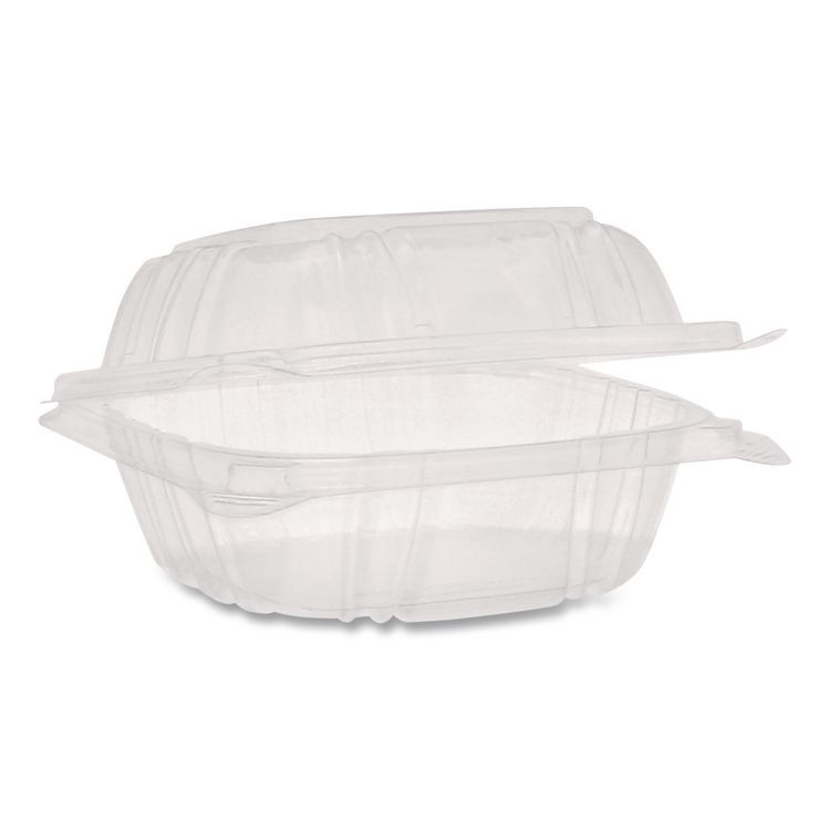 PACTIV EVERGREEN CORPORATION YCI820500000 SENSATION SmartLock Hinged Lid Container, 5.24 x 5.25 x 2.57, Clear, Plastic, 375/Carton