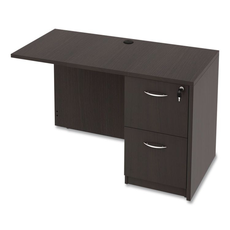 ALERA VA542822ES Alera Valencia Series Full Pedestal File, Left or Right, 2 Legal/Letter-Size File Drawers, Espresso, 15.63" x 20.5" x 28.5"