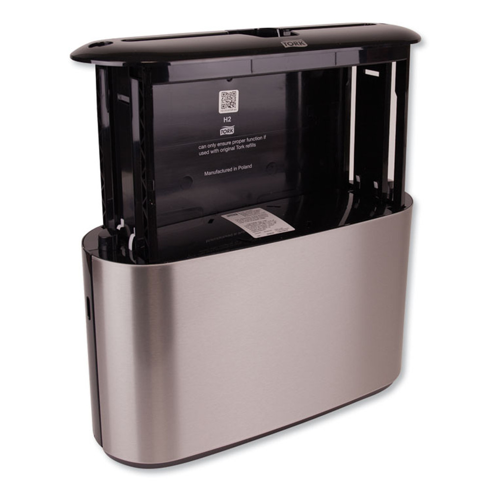 SCA TISSUE Tork® 302030 Xpress Countertop Towel Dispenser, 12.68 x 4.56 x 7.92, Stainless Steel/Black