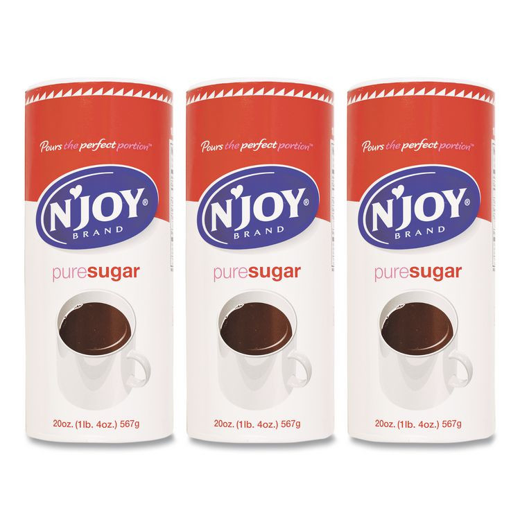 SUGAR FOODS CORPORATION N'Joy 94205 Pure Sugar Cane, 20 oz Canister, 3/Pack
