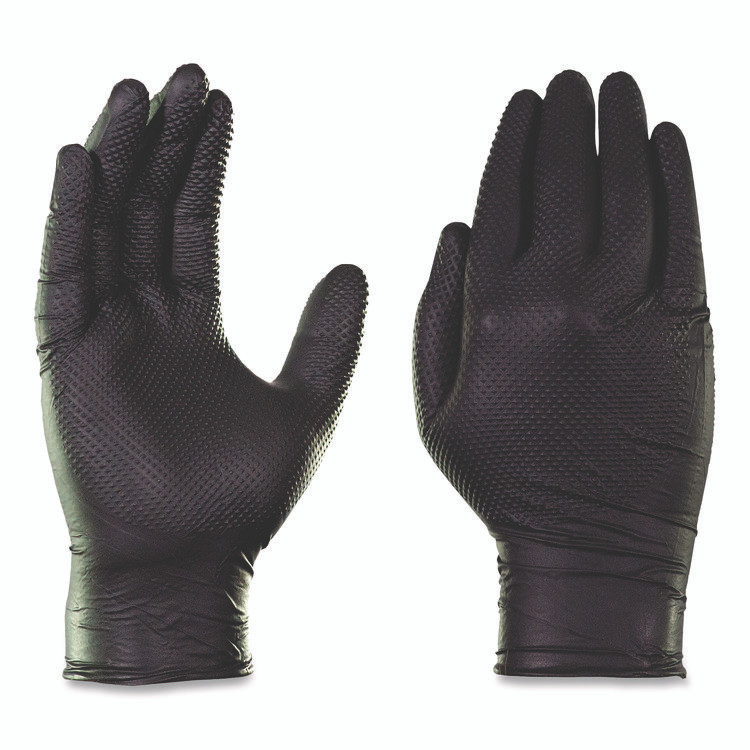 AMMEX CORPORATION GloveWorks® by GWBEN46100CT Nitrile Exam Gloves, Powder-Free, Large, 7 mil Thick, 9.5" Long, Black, 100/Box, 10 Boxes/Carton