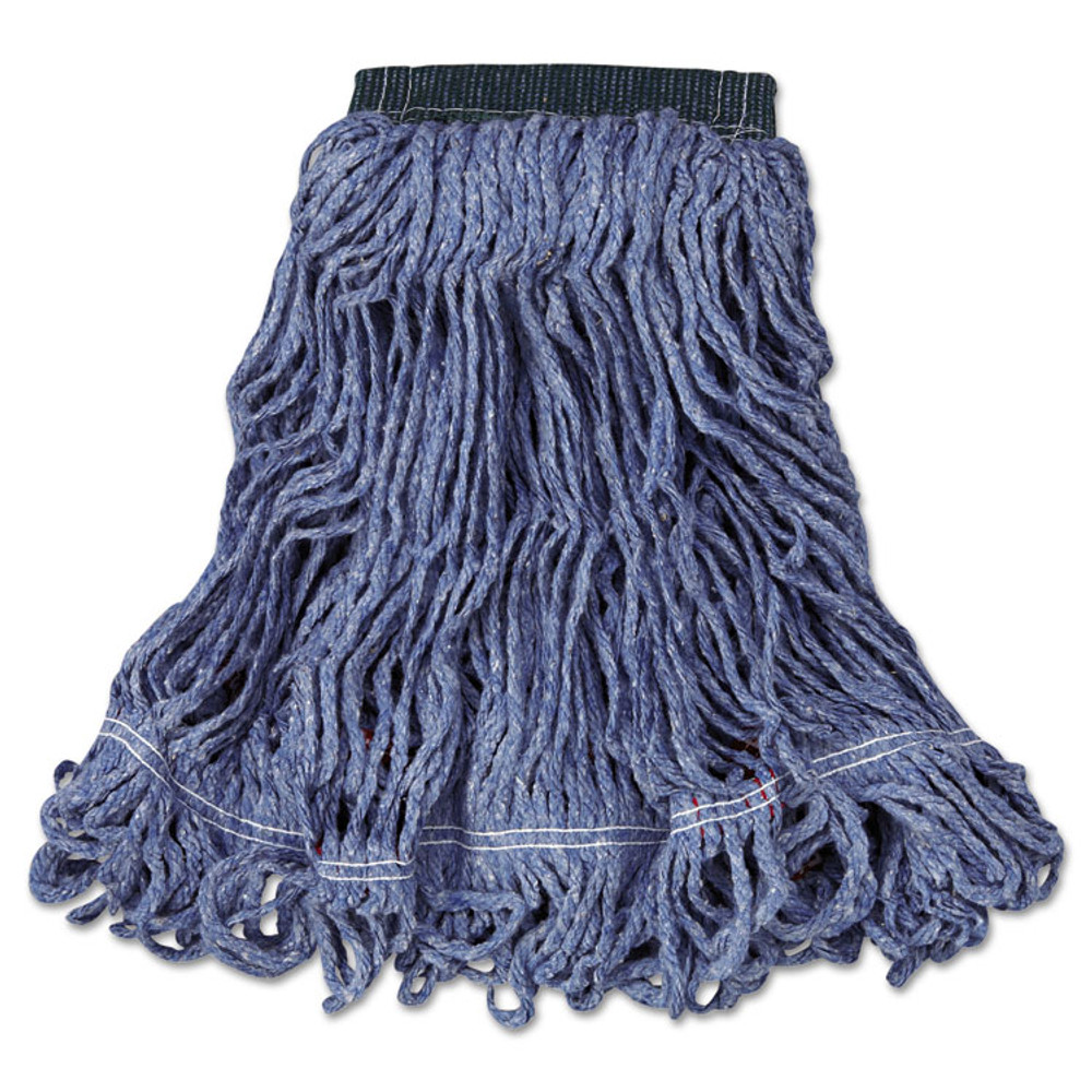 RUBBERMAID COMMERCIAL PROD. C152 BLU Swinger Loop Wet Mop Head, Medium, Cotton/Synthetic, Blue, 6/Carton
