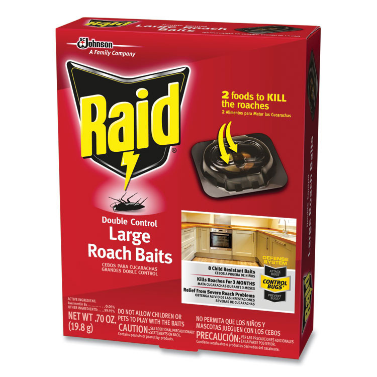 SC JOHNSON Raid® 334863 Roach Baits, 0.7 oz Box, 6/Carton